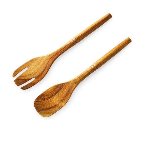 Wood Salad Servers - Image 2