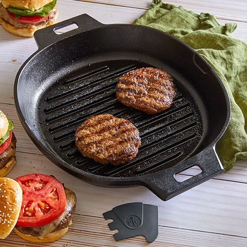 12″ (30cm) Cast Iron Grill Pan Skillet