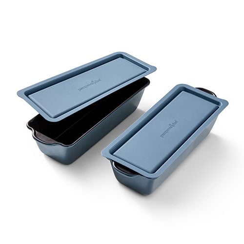 Brilliance Nonstick Long Loaf Pan Set with Lids - Image 2