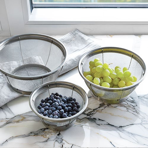 Stainless Steel Mesh Colander Set - Image 3